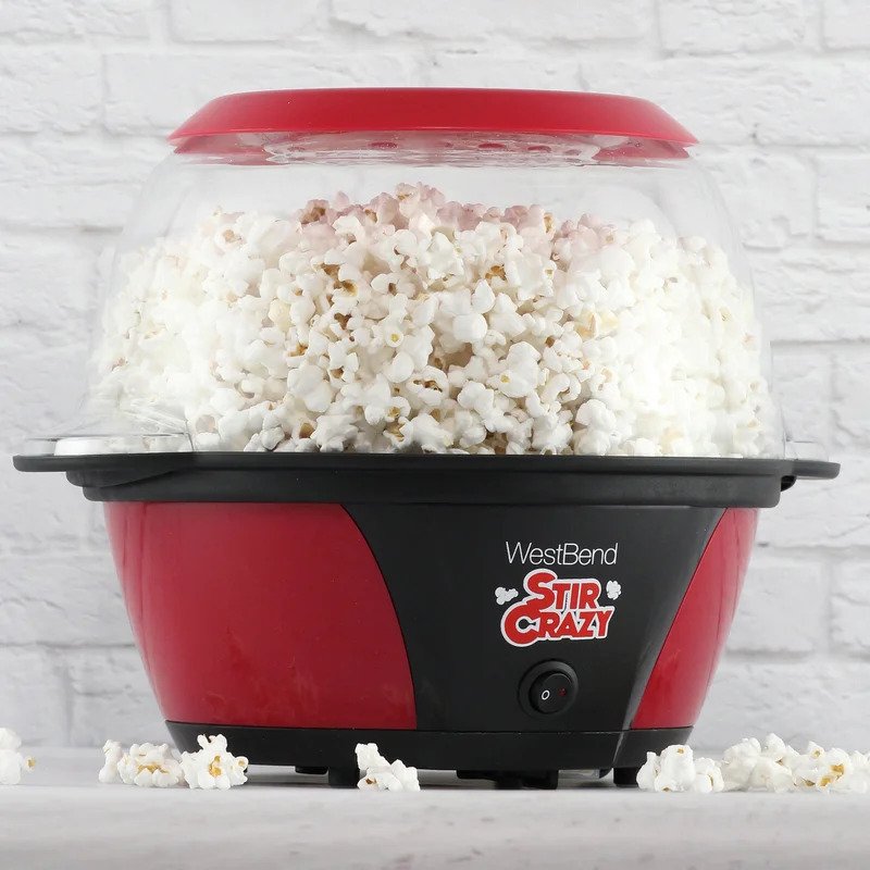 West Bend Stir Crazy Popcorn Machine Stop and Serve