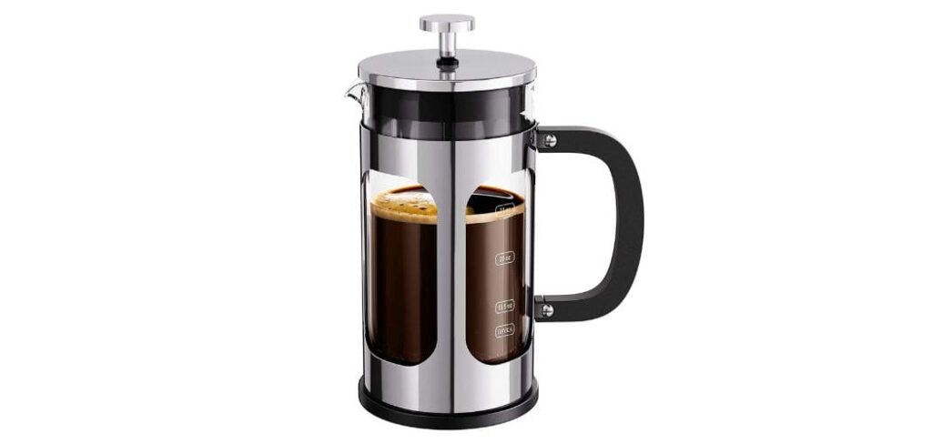 BAYKA French Press Coffee Maker, Large Classic Copper 304 Stainless Steel Coffee Press