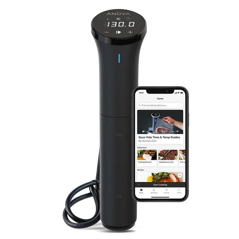 Anova Culinary AN400-US00 Nano Sous Vide Precision Cooker connected to wireless phone