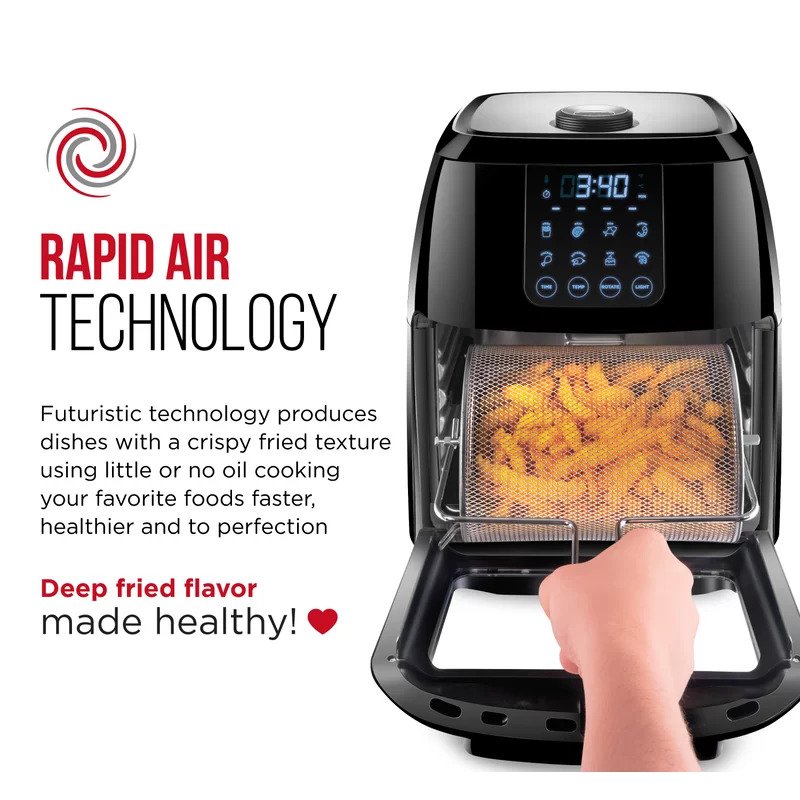Chefman 6.3 Quart Digital Air Fryer - rapid air technology